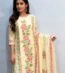 pure viscose organza handblock printed suit set