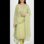 Pistachio Green Embroidered Suit Set | Punjabi Threads