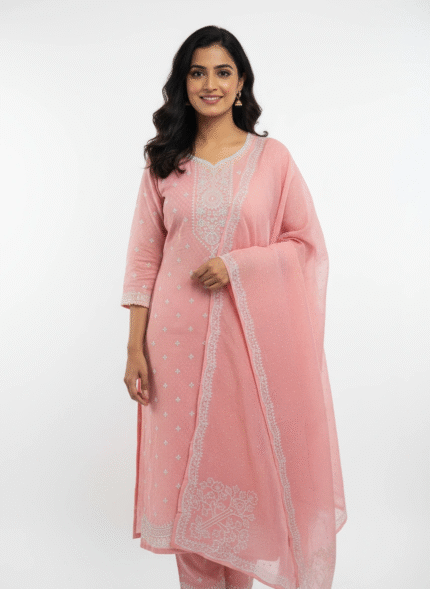 peach pink georgette Punjabi suit Australia