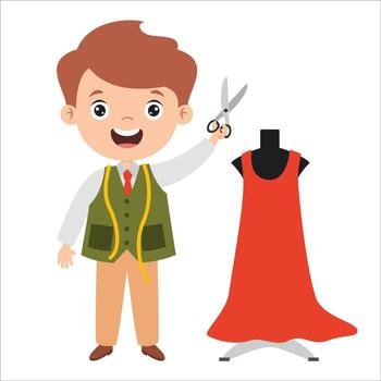 cartoon-drawing-of-a-tailor-vector Alteration Service - Image 1