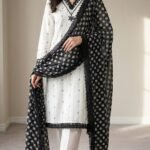 Linen Cotton Suit Set Black White – Classic Everyday Elegance