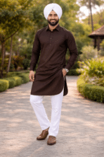 Elegant Brown Kurta Pajama for Men - Festive Wear