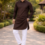 Elegant Brown Kurta Pajama for Men - Festive Wear