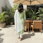 Women Green Printed Kurti in Soft Cotton Fabric by Punjabi Threads