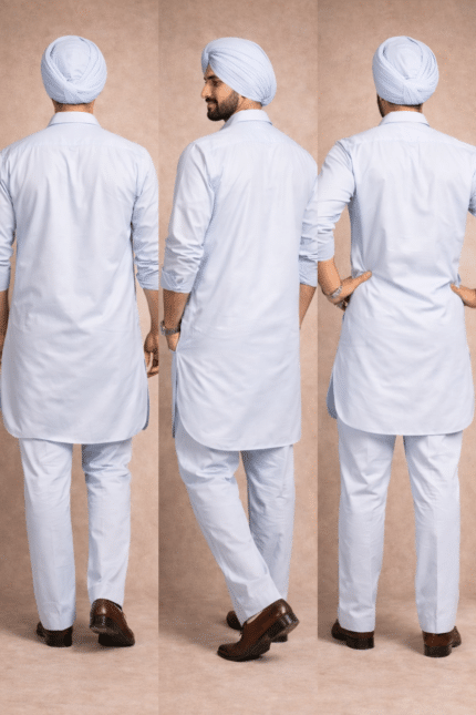 ice blue punjabi kurta pajama for men premium traditional wear australia