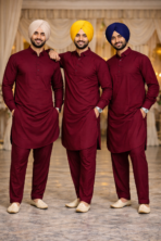 Royal Maroon Kurta Pajama for Men - Festive Ethnic Wear