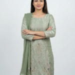 pure kheen khaab suit embroidered peacock