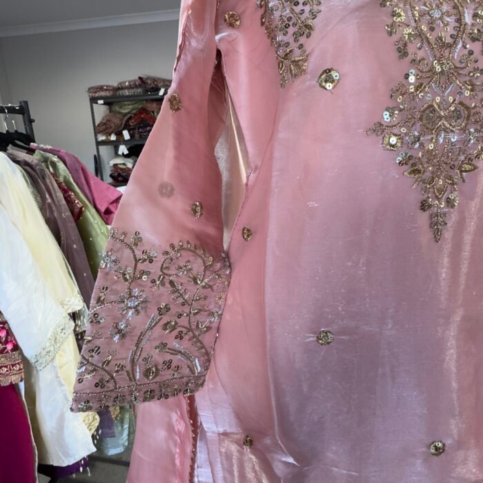 Embroidered Pink Readymade Dress - Punjabi Threads product image 4