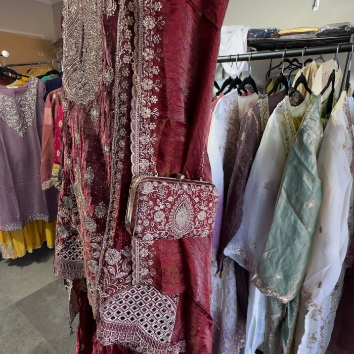 Maroon Readymade Sharara Suit - Punjabi Threads product image 3