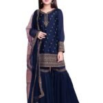Kids Navy Blue Sharara Suit Australia | Party Wear