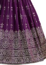 Kids Purple Party Gown Australia Border Detail