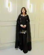 Black Embroidered Punjabi Suit - Punjabi Threads product image 1