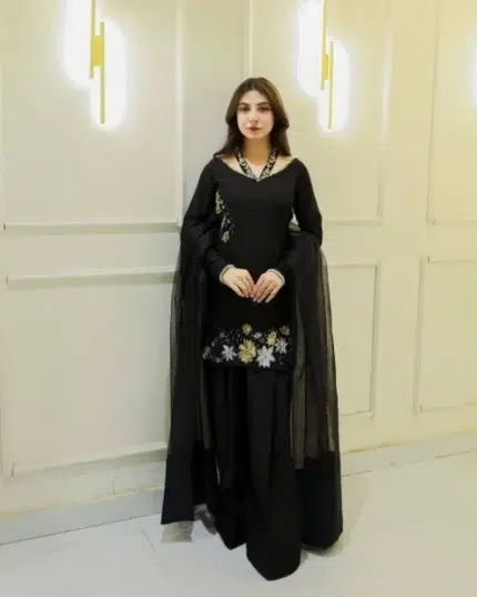 Black Embroidered Punjabi Suit - Punjabi Threads product image 1