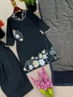 Black Embroidered Punjabi Suit - Punjabi Threads product image 4