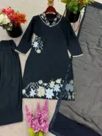 Black Embroidered Punjabi Suit - Punjabi Threads product image 5