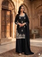 Black Embroidered Suit - Punjabi Threads product image 1