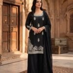 Embroidered Black Readymade Dress - Punjabi Threads product image 1
