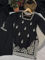 Embroidered Black Readymade Dress - Punjabi Threads product image 2