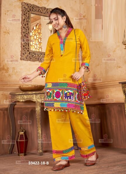 Embroidered Palazzo Suit - Punjabi Threads product image 2