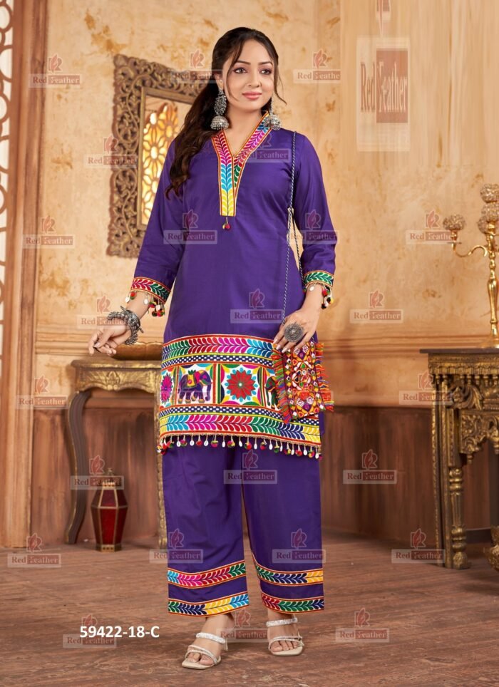 Embroidered Palazzo Suit - Punjabi Threads product image 3