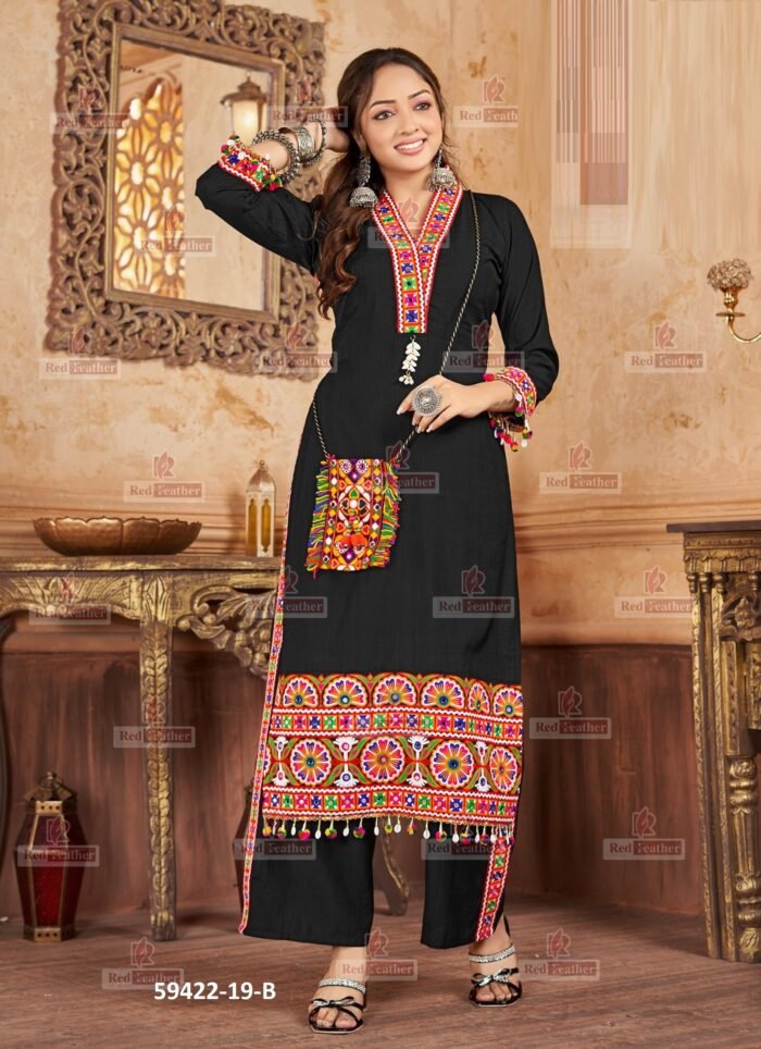 Embroidered Palazzo Suit - Punjabi Threads product image 4