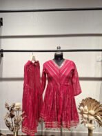 Fuchsia Gold Anarkali Dress - Punjabi Threads product image 1