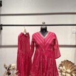 Fuchsia Gold Anarkali Dress - Punjabi Threads product image 1