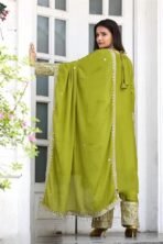 Lime Green Readymade Dress - Punjabi Threads product image 1