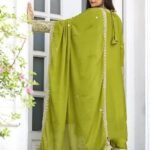 Lime Green Readymade Dress - Punjabi Threads product image 1