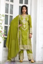 Lime Green Readymade Dress - Punjabi Threads product image 3