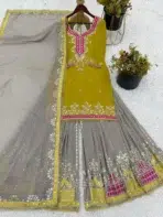 Lime Green Sharara Suit - Punjabi Threads product image 3
