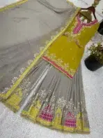 Lime Green Sharara Suit - Punjabi Threads product image 5