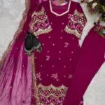 Magenta Readymade Suit - Punjabi Threads product image 1