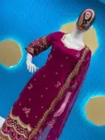 Magenta Readymade Suit - Punjabi Threads product image 3