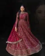 Maroon Anarkali Readymade Dress - Punjabi Threads product image 1