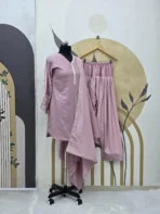 Mauve Pink Readymade Dress - Punjabi Threads product image 1