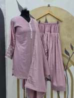 Mauve Pink Readymade Dress - Punjabi Threads product image 6