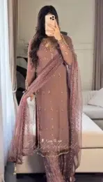 Mauve Sharara Suit - Punjabi Threads product image 2