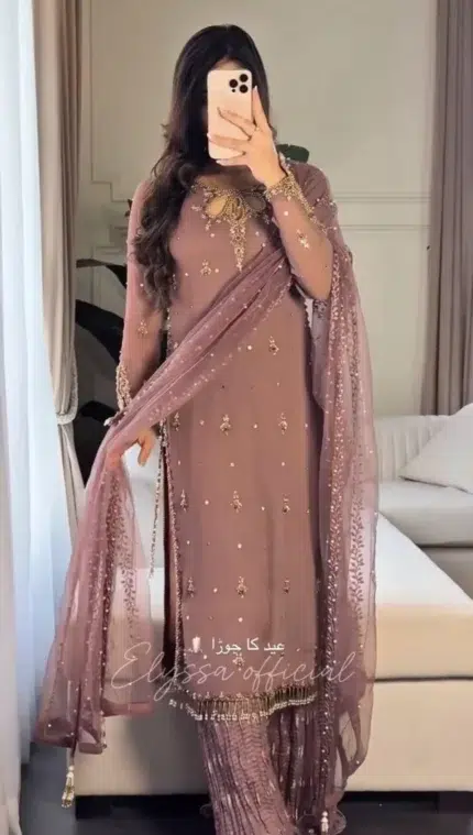 Mauve Sharara Suit - Punjabi Threads product image 2