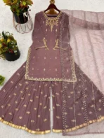 Mauve Sharara Suit - Punjabi Threads product image 4