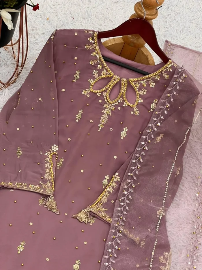 Mauve Sharara Suit - Punjabi Threads product image 7