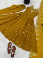 Mustard Yellow Anarkali Suit - Punjabi Threads product image 5