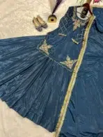 Navy Blue Designer Sharara Suit - Punjabi Threads product image 2