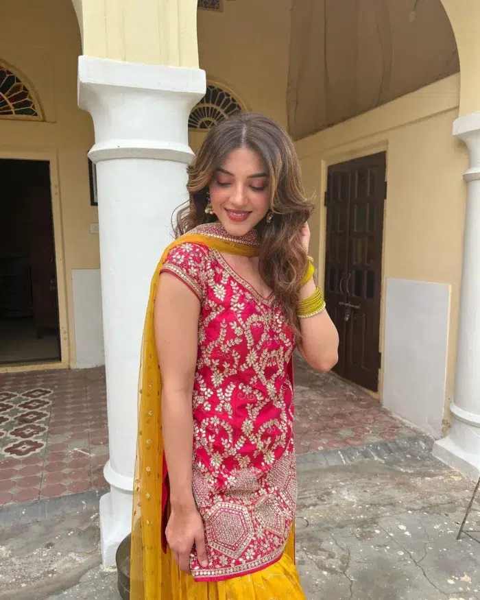 Pink and Yellow Patiala Suit - Punjabi Threads product image 2