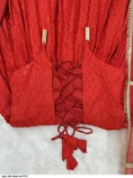 Red Sequin Anarkali Dress - Punjabi Threads product image 1