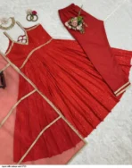Red Sequin Anarkali Dress - Punjabi Threads product image 2