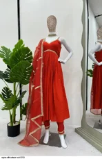 Red Sequin Anarkali Dress - Punjabi Threads product image 8