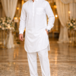 White Punjabi Kurta Pajama - Punjabi Threads product image 1
