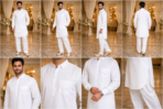 White Punjabi Kurta Pajama - Punjabi Threads product image 2