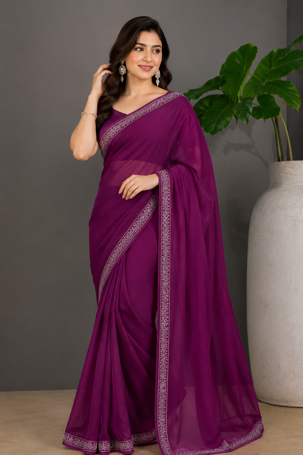 Georgette Fancy Saree Collection image 1 Georgette Fancy Saree Collection - Punjabi Threads product image 1